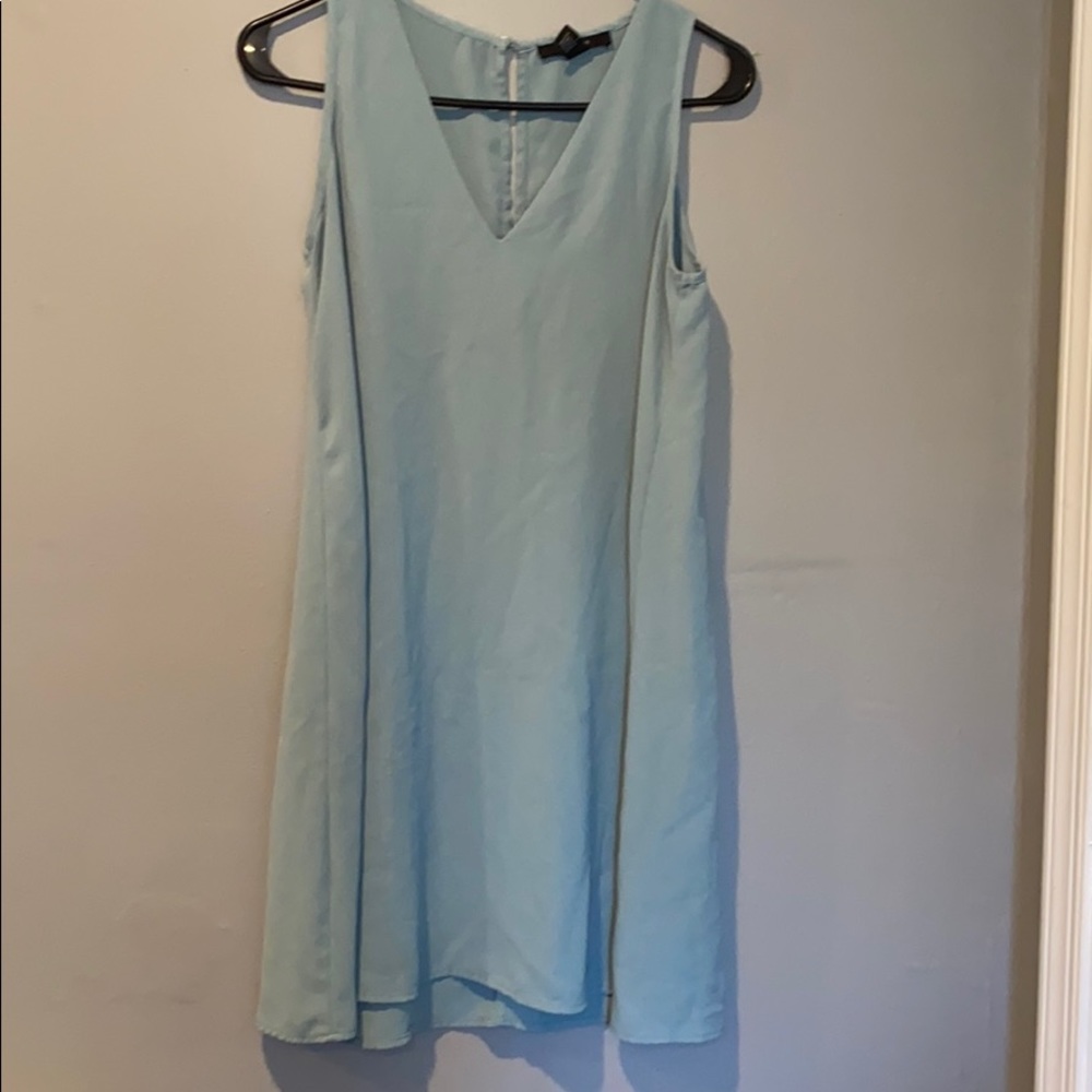 Light teal shift dress
